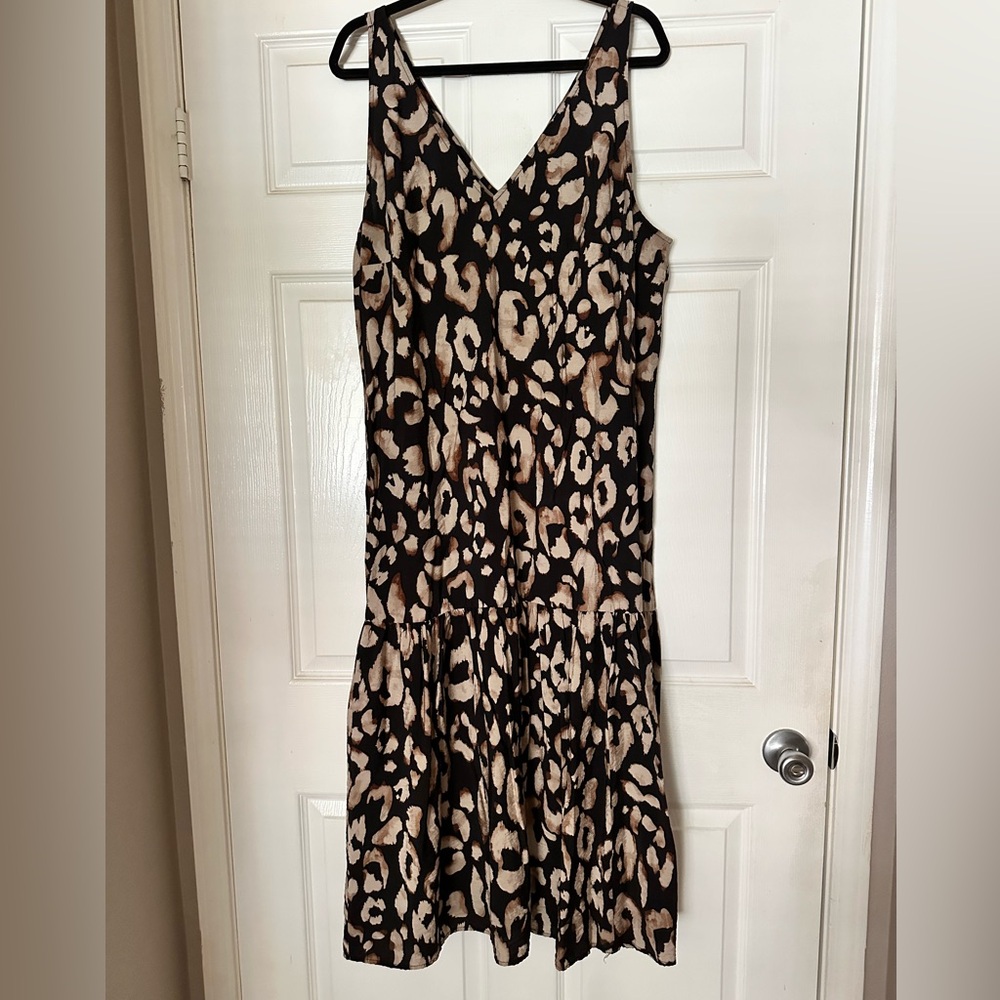 H&M midi leopard dress XL